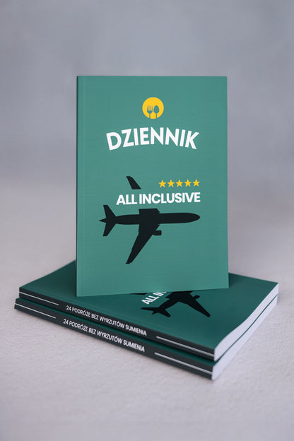 Dziennik Podróży na wakacje All Inclusive - pamiętnik do uzupełniania