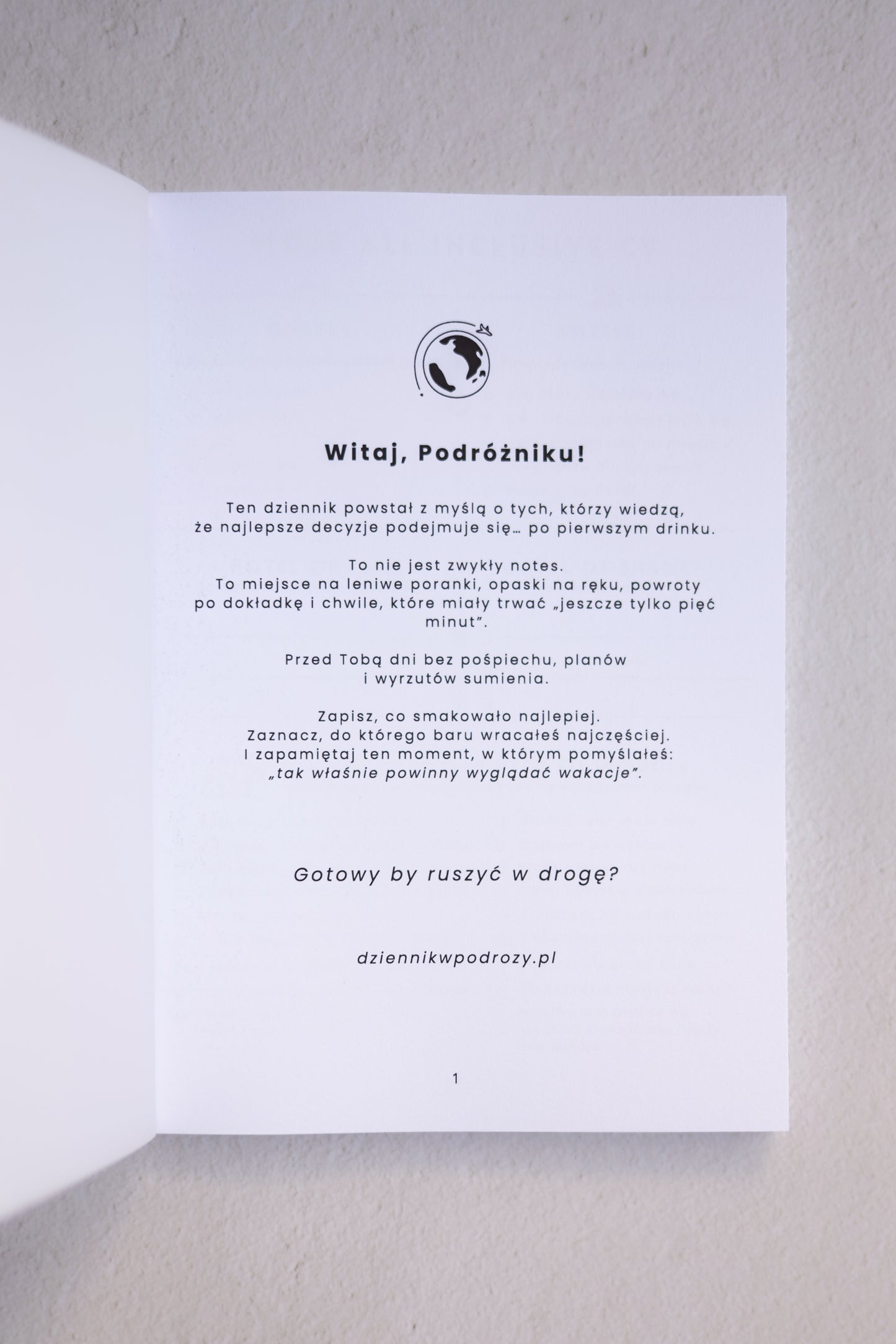 Dziennik Podróży na wakacje All Inclusive - pamiętnik do uzupełniania