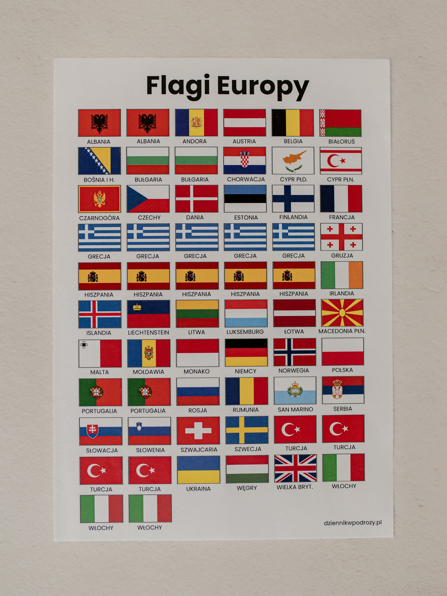 Naklejki - Flagi Europy
