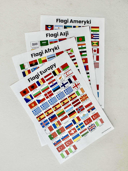 Dziennik Podróży 15 wypraw + Naklejki Flag Świata