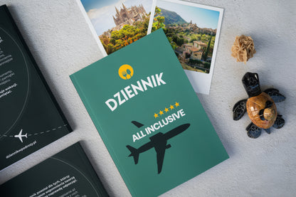 Dziennik Podróży na wakacje All Inclusive - pamiętnik do uzupełniania
