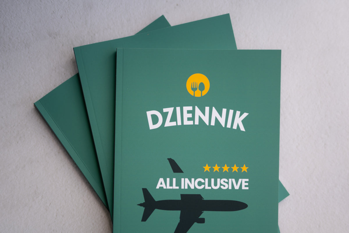 Dziennik Podróży na wakacje All Inclusive - pamiętnik do uzupełniania