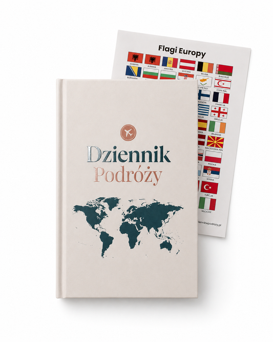 Dziennik Podróży - gotowe strony. 15 podróży do zapisania z naklejkami