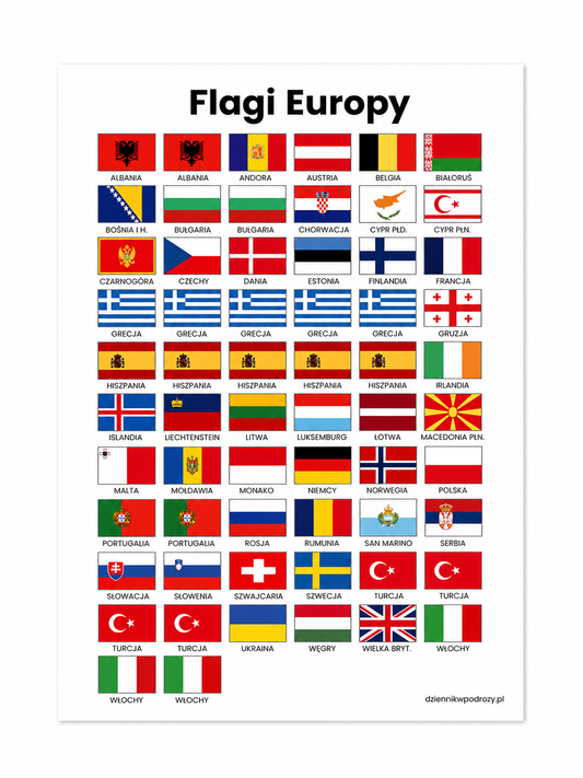 Naklejki - Flagi Europy